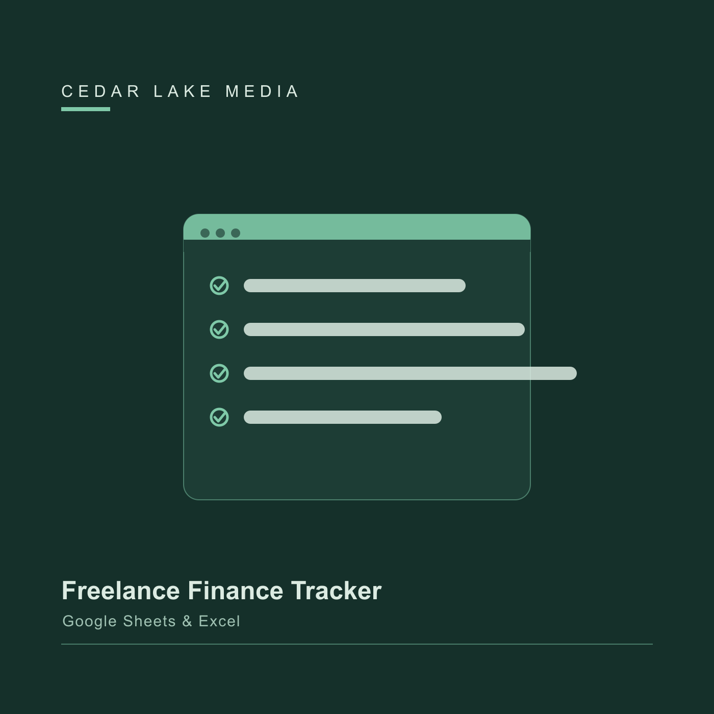 Freelance Finance Tracker spreadsheet template cover
